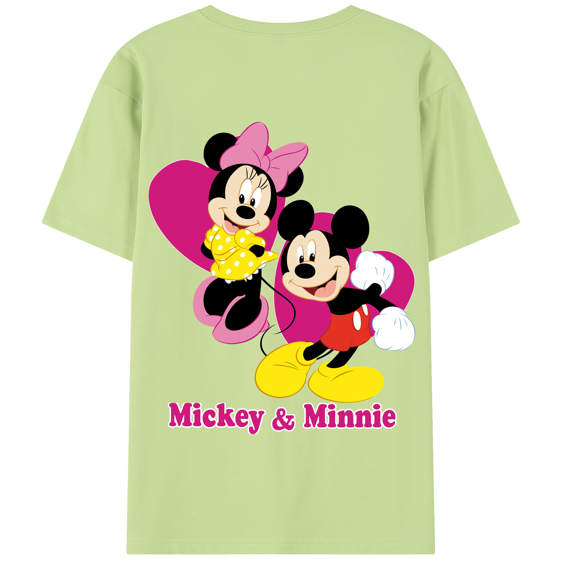 （画像用） ミッキーマウス Mickey Mouse 綿100％半袖Tシャツ（背面プリント）